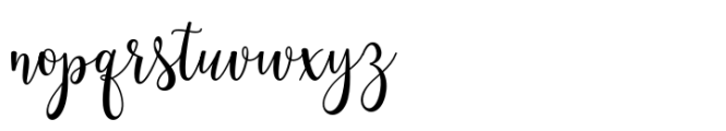 Family Time Script Font LOWERCASE