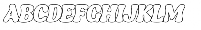 Fanchy Italic Outline Font UPPERCASE