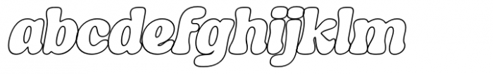 Fanchy Italic Outline Font LOWERCASE