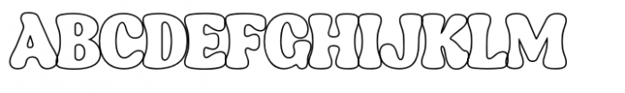 Fanchy Outline Font UPPERCASE