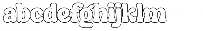Fanchy Outline Font LOWERCASE
