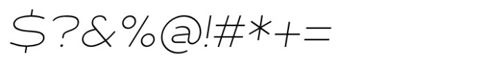 Fancy Thin Oblique Font OTHER CHARS