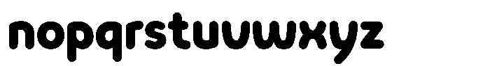 Fange Extra Bold Rounded Font LOWERCASE