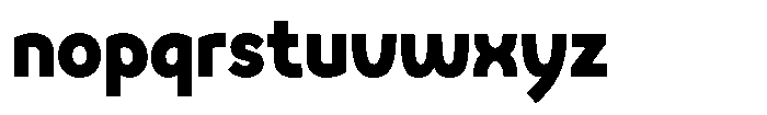Fange Extra Bold Font LOWERCASE