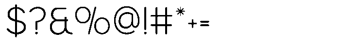 Fange Extra Light Rounded Font OTHER CHARS