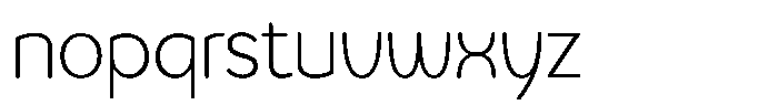 Fange Extra Light Rounded Font LOWERCASE