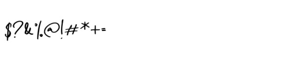 Fanidess Signature Brush Font OTHER CHARS