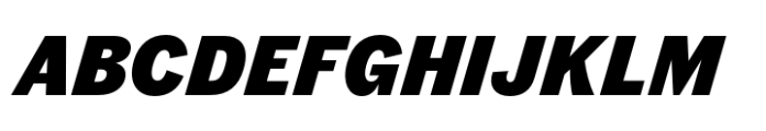 Fann Grotesque Pro Black Italic Font UPPERCASE