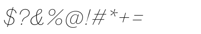 Fann Grotesque Pro ExtraLight Italic Font OTHER CHARS