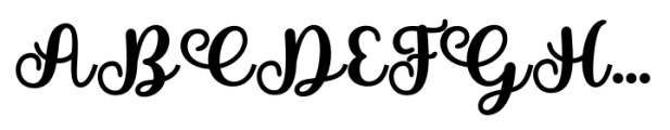 Fantasy Script Font UPPERCASE