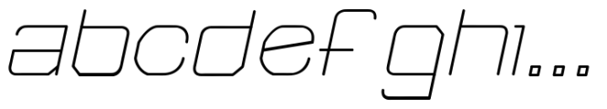 Far Space AT Oblique Font LOWERCASE