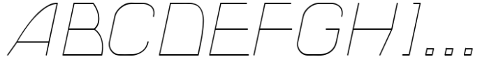 Far Space AT Thin Oblique Font UPPERCASE