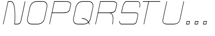 Far Space AT Thin Oblique Font UPPERCASE