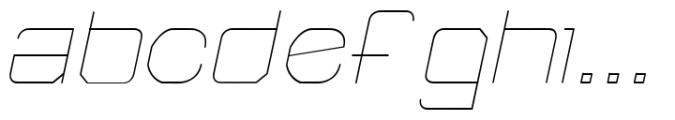 Far Space AT Thin Oblique Font LOWERCASE