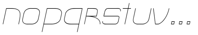 Far Space AT Thin Oblique Font LOWERCASE