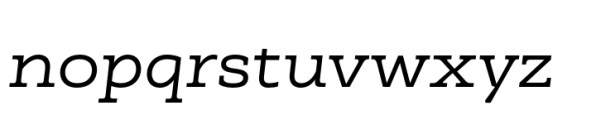 Faraon Expanded Regular Italic Font LOWERCASE
