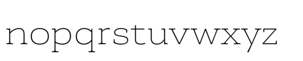 Faraon Expanded Thin Font LOWERCASE