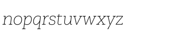 Faraon Thin Italic Font LOWERCASE