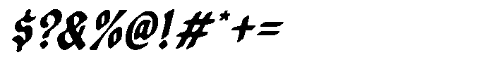 Fargus Inked Slanted Font OTHER CHARS