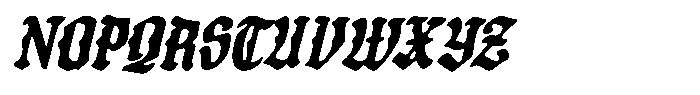 Fargus Inked Slanted Font UPPERCASE