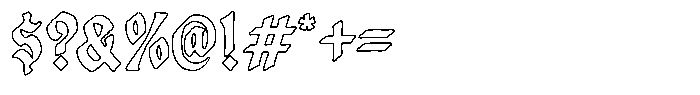 Fargus Outline Font OTHER CHARS
