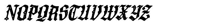 Fargus Stamp Slanted Font LOWERCASE