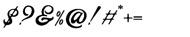 Fashion California Script Regular Font OTHER CHARS