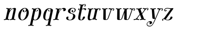 Fashory Vilago Italic Font LOWERCASE