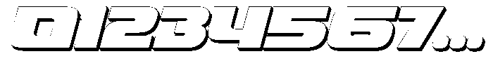 Fasthour Bold Extrude Oblique Font OTHER CHARS