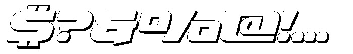 Fasthour Bold Extrude Oblique Font OTHER CHARS