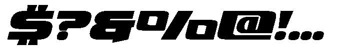 Fasthour Bold Oblique Font OTHER CHARS