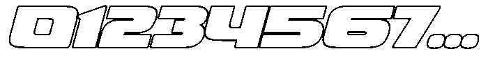 Fasthour Bold Outline Oblique Font OTHER CHARS