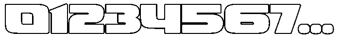 Fasthour Bold Outline Font OTHER CHARS