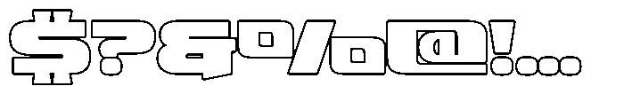 Fasthour Bold Outline Font OTHER CHARS