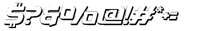 Fasthour Oblique Extrude Oblique Font OTHER CHARS