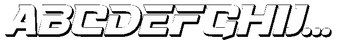 Fasthour Oblique Extrude Oblique Font UPPERCASE