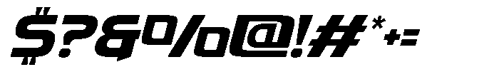 Fasthour Oblique Font OTHER CHARS