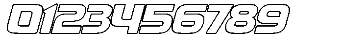 Fasthour Regular Outline Oblique Font OTHER CHARS