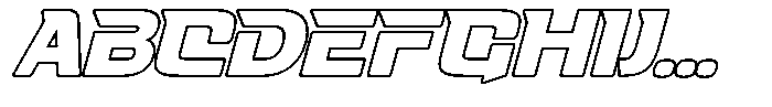 Fasthour Regular Outline Oblique Font UPPERCASE