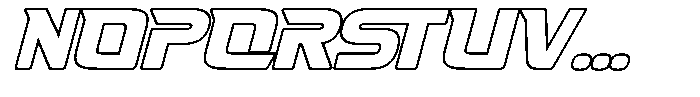 Fasthour Regular Outline Oblique Font UPPERCASE