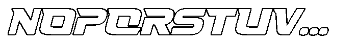 Fasthour Regular Outline Oblique Font LOWERCASE