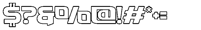 Fasthour Regular Outline Font OTHER CHARS