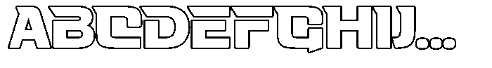 Fasthour Regular Outline Font UPPERCASE