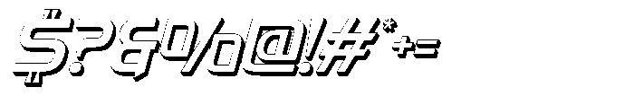Fasthour Thin Extrude Oblique Font OTHER CHARS