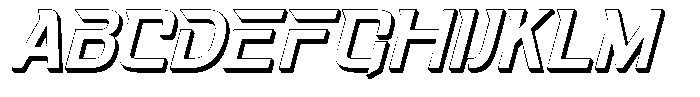 Fasthour Thin Extrude Oblique Font UPPERCASE