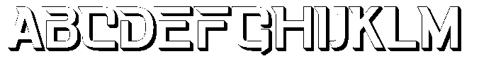 Fasthour Thin Extrude Font UPPERCASE
