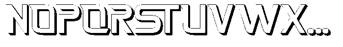 Fasthour Thin Extrude Font UPPERCASE