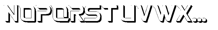Fasthour Thin Extrude Font LOWERCASE
