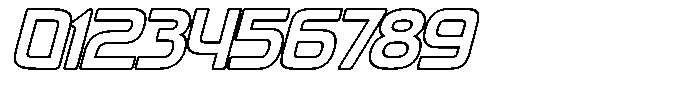 Fasthour Thin Outline Oblique Font OTHER CHARS