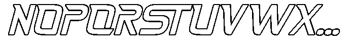 Fasthour Thin Outline Oblique Font UPPERCASE
